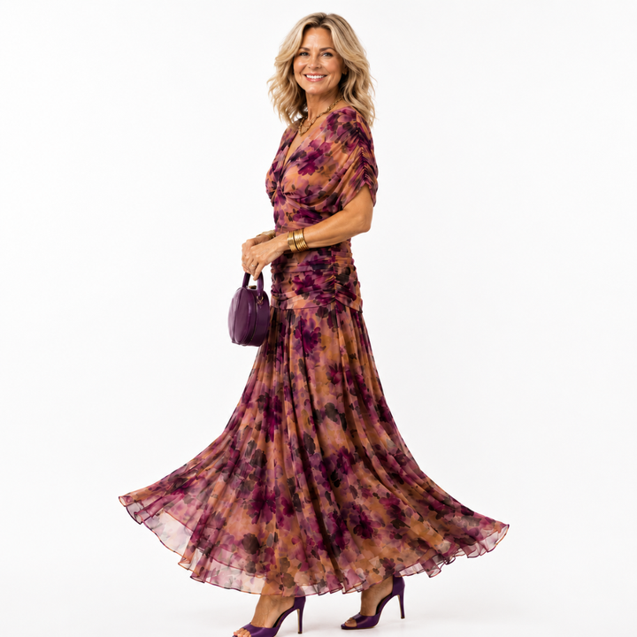 Calen | Off Shoulder Flow Midi Dress